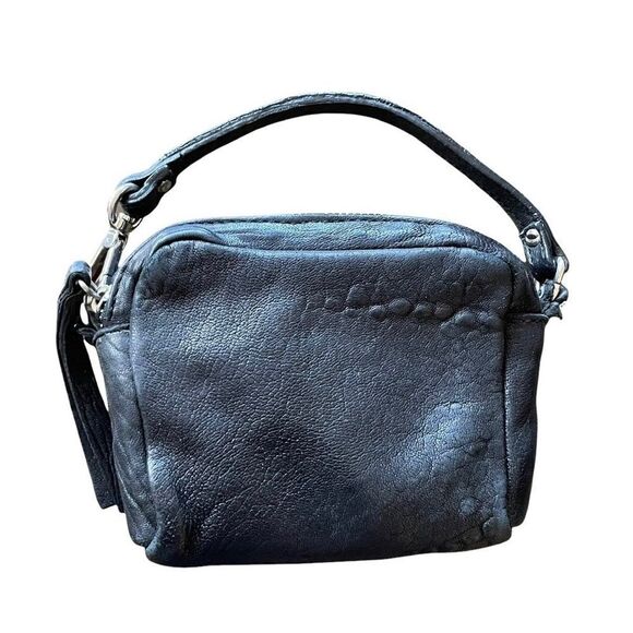 MAXON COLLECTION Italy Leather Wristlet Pouch Convertible Purse Black - Picture 13 of 16